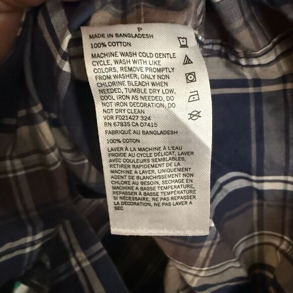 Nautica Men's Wrinkle Restistant Button Down Plaid Long Sleeve Dress Shirt S - Picture 5 of 7